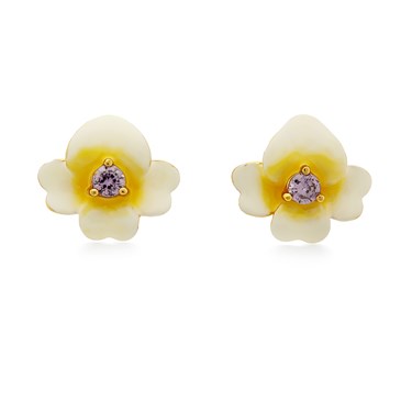 Kate Spade New York Gold Pansy Earrings loving the sales