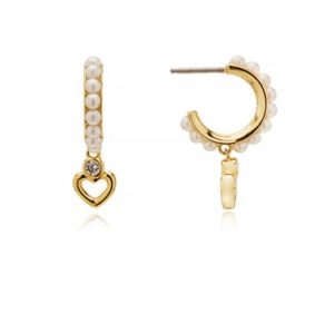 Kate Spade New York Gold Pearl Heart Huggie Earrings loving the sales