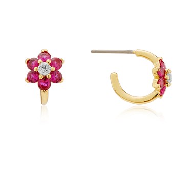 Kate Spade New York Pink Crystal Flower Huggie Earrings loving the sales
